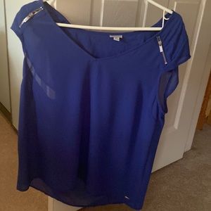 Blue GUESS dress shirt.